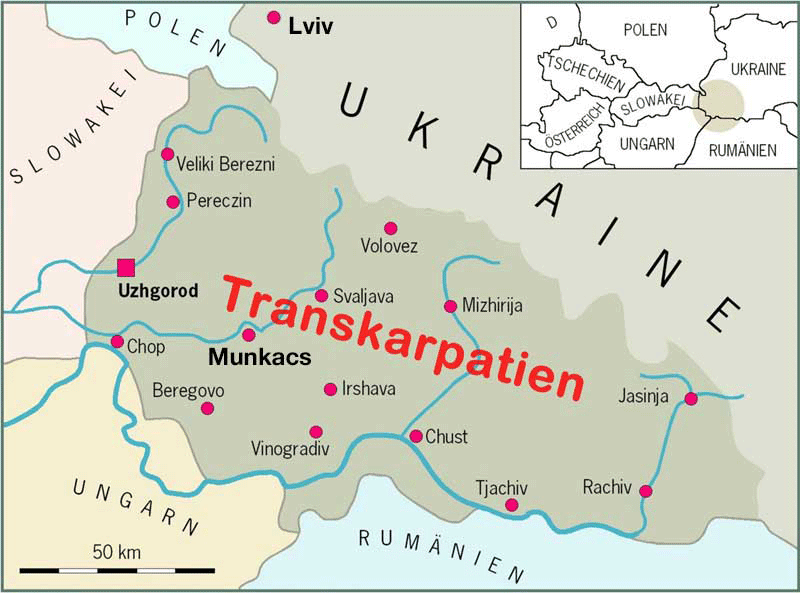 Karte-Transkarpatien