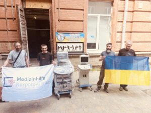 Freude in Charkiv über 2 Ultraschallgeräte