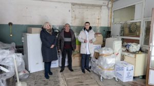 Unsere Hilfsmittel in Charkiv im Lager einer Klinik