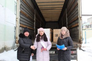 Frauenpower in der Mitte Leiterin der NGO Tetiana Usyk - super Zusammenarbeit, Myrhorod